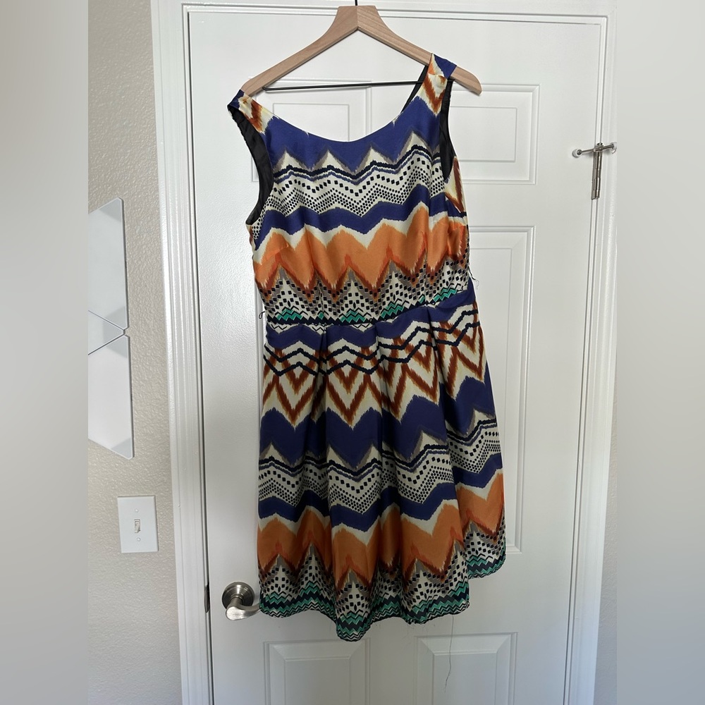 Patterned Satin Dress